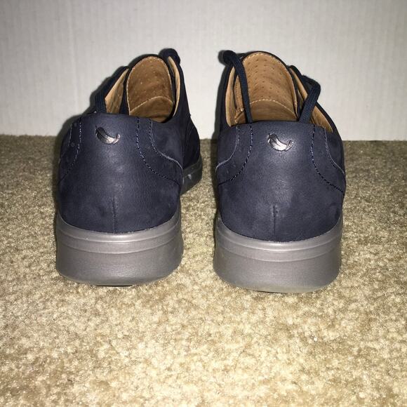Clarks Atrisan Unstructured Blue Suede Oxford Lace Up Shoes Woman’s 8 - Picture 4 of 11